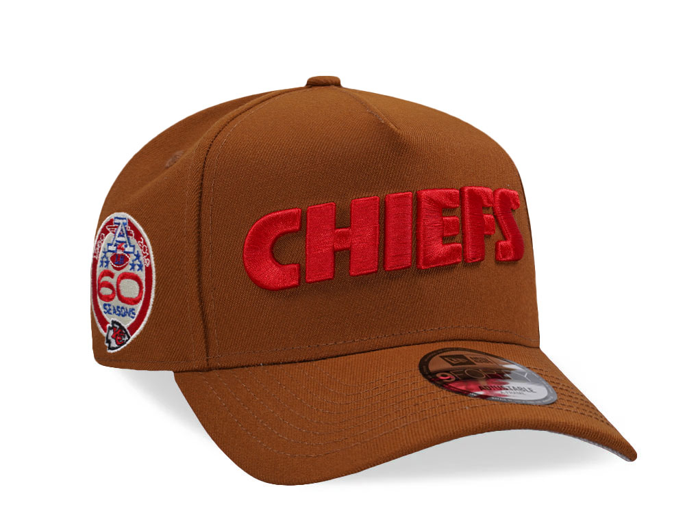 New Era Kansas City Chiefs 60th Anniversary Bourbon Prime Edition 9Forty A Frame Snapback Cap