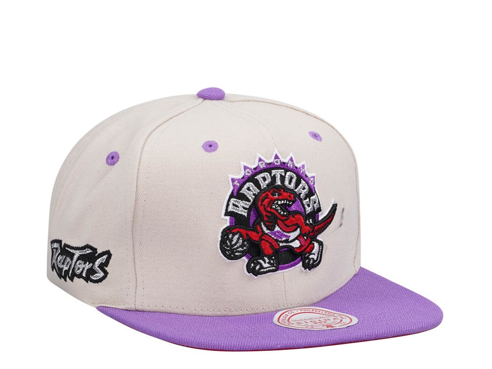 Mitchell & Ness Toronto Raptors Sail Off White Two Tone Snapback Cap