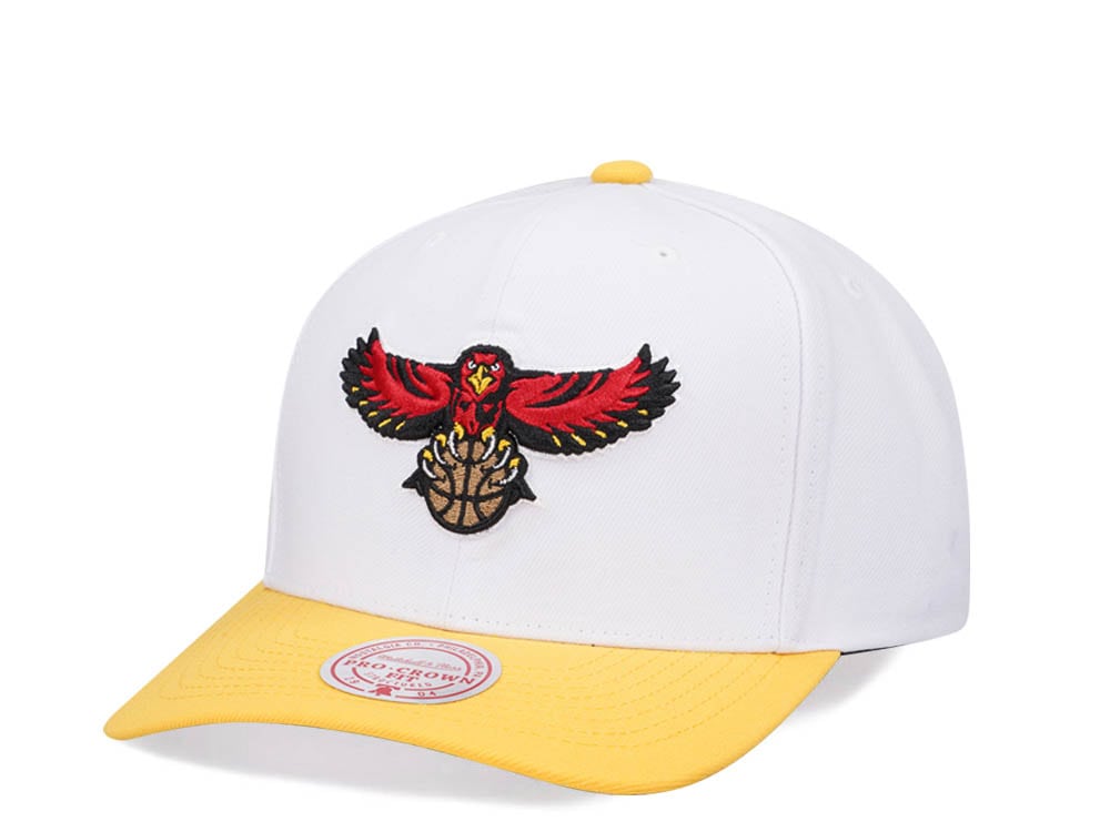 Mitchell & Ness Atlanta Hawks Team Two Tone 2.0 Pro White Snapback Cap