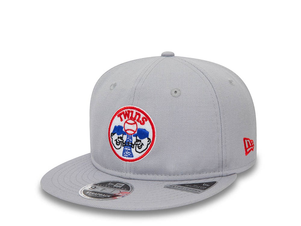 New Era Minnesota Twins Retro Grey 9Fifty Retro Crown Snapback Cap