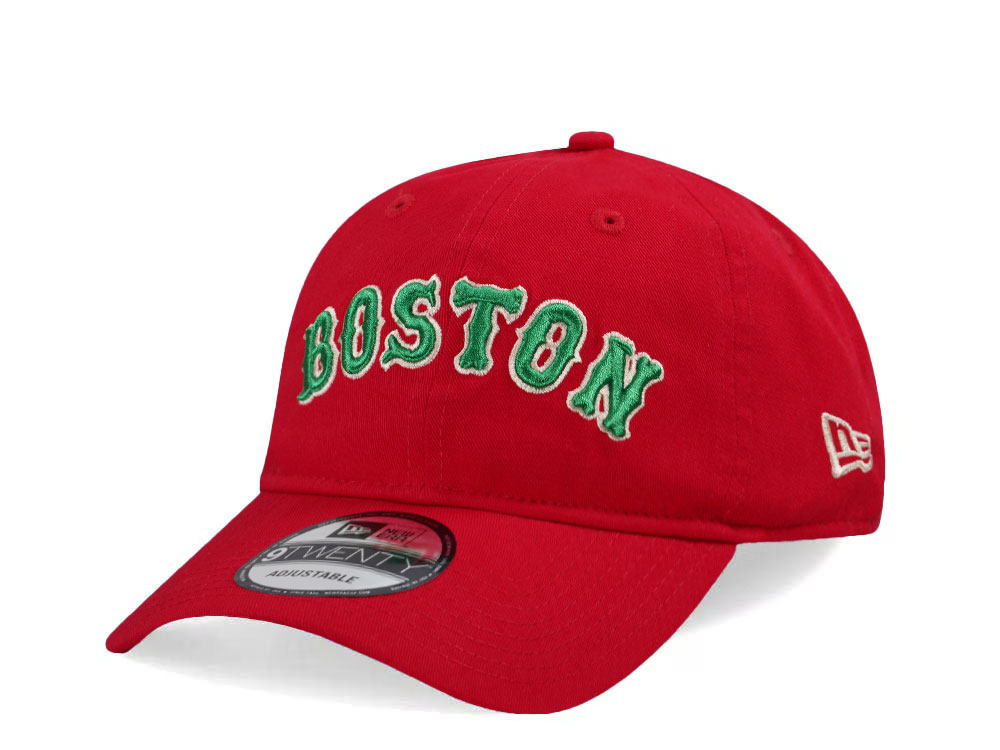 New Era Boston Red Sox Scarlet Prime Edition 9Twenty Strapback Cap 9Forty A Frame Snapback Cap