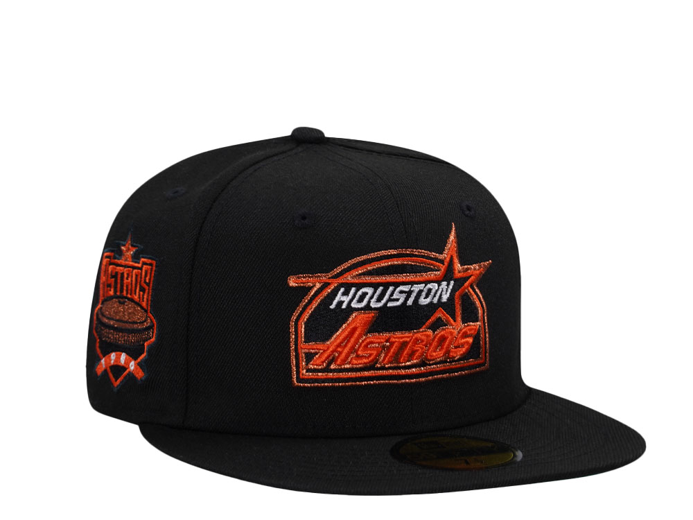 New Era Houston Astros Black Throwback Prime Edition 59Fifty Fitted Cap