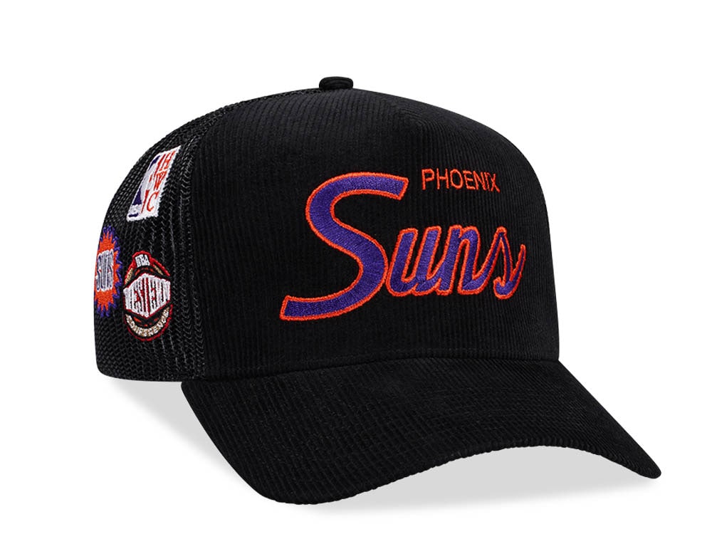 Mitchell & Ness Phoenix Suns Times up Black Cord Hardwood Classic Trucker Snapback Cap