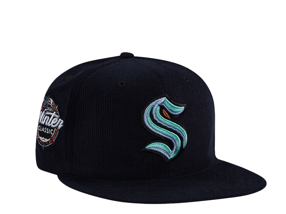 New Era Seattle Kraken Winter Classic 2024 Navy Corduroy Edition 59Fifty Fitted Cap