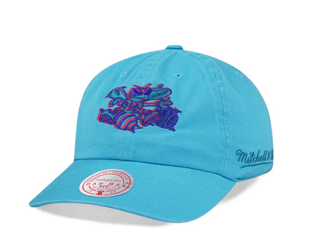 Mitchell & Ness Charlotte Hornets Golden Hour Glaze Blue Dadhat Strapback Cap