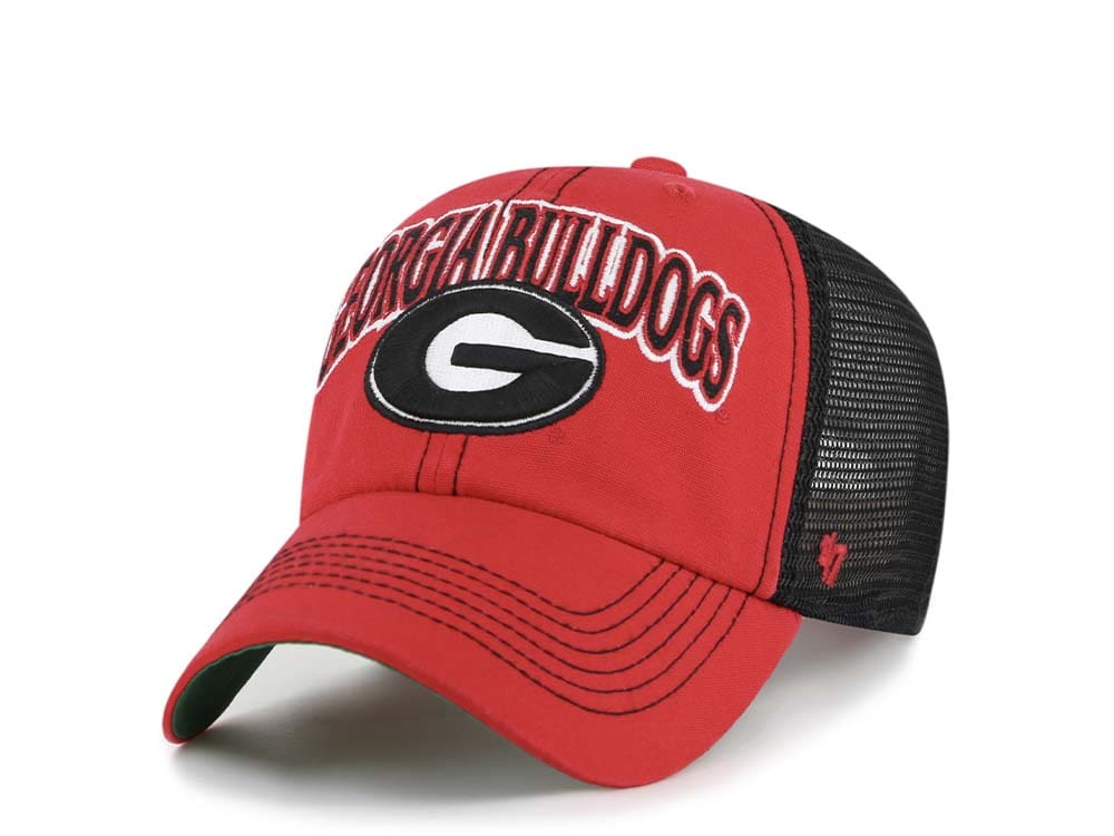 47Brand Georgia Bulldogs Vintage Red Trucker Clean Up Snapback Cap