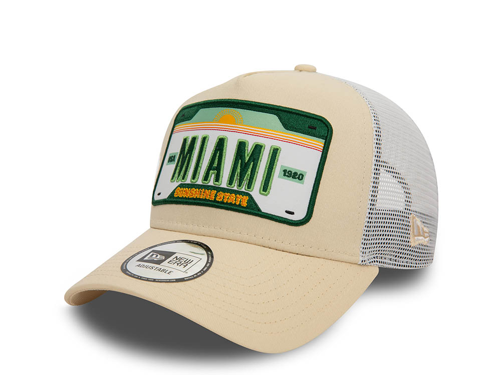 New Era Miami Sunshine State Trucker A Frame Snapback Cap