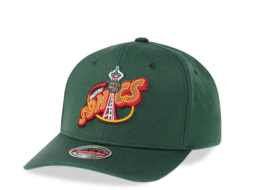 Mitchell & Ness Seattle Supersonics Team Ground Red Line Solid Flex Snapback Cap