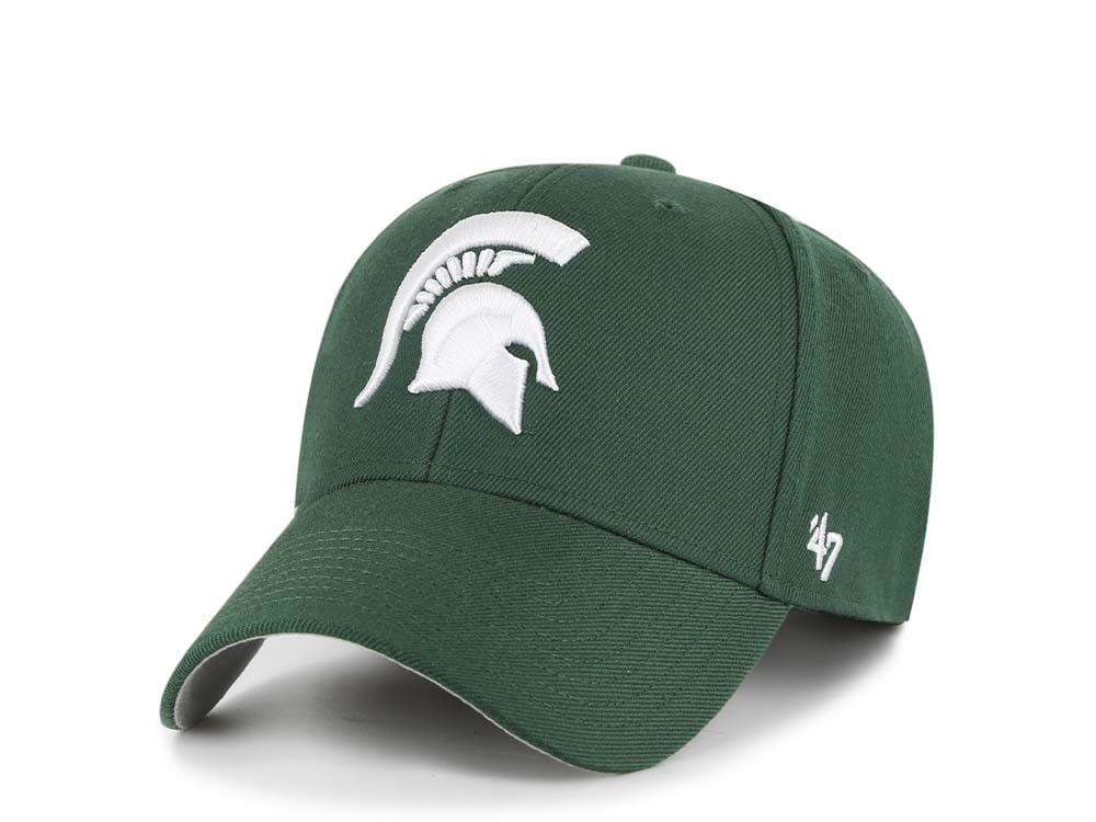 47Brand Michigan State Spartans Dark Green Wool MVP Strapback Cap