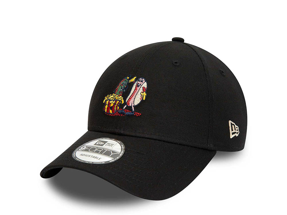 New Era Half Time Black 9Forty Strapback Cap