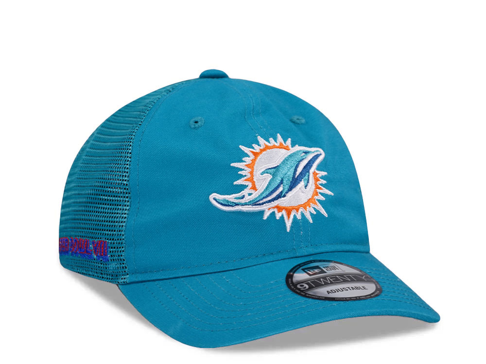 New Era Miami Dolphins Super Bowl VII Teal Trucker Edition 9Twenty Snapback Cap