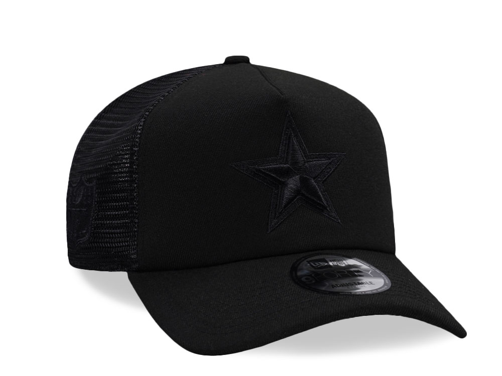 New Era Dallas Cowboys Black Foam Trucker 9Forty A Frame Snapback Cap