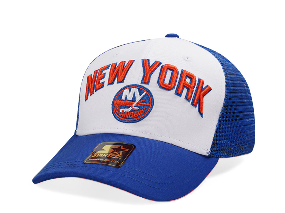 Starter New York Islanders Penalty Curved Trucker Snapback Hat