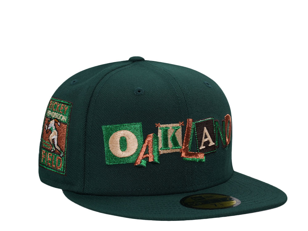 New Era Oakand Athletics Rickey Henderson Green Copper Edition 59Fifty Fitted Cap