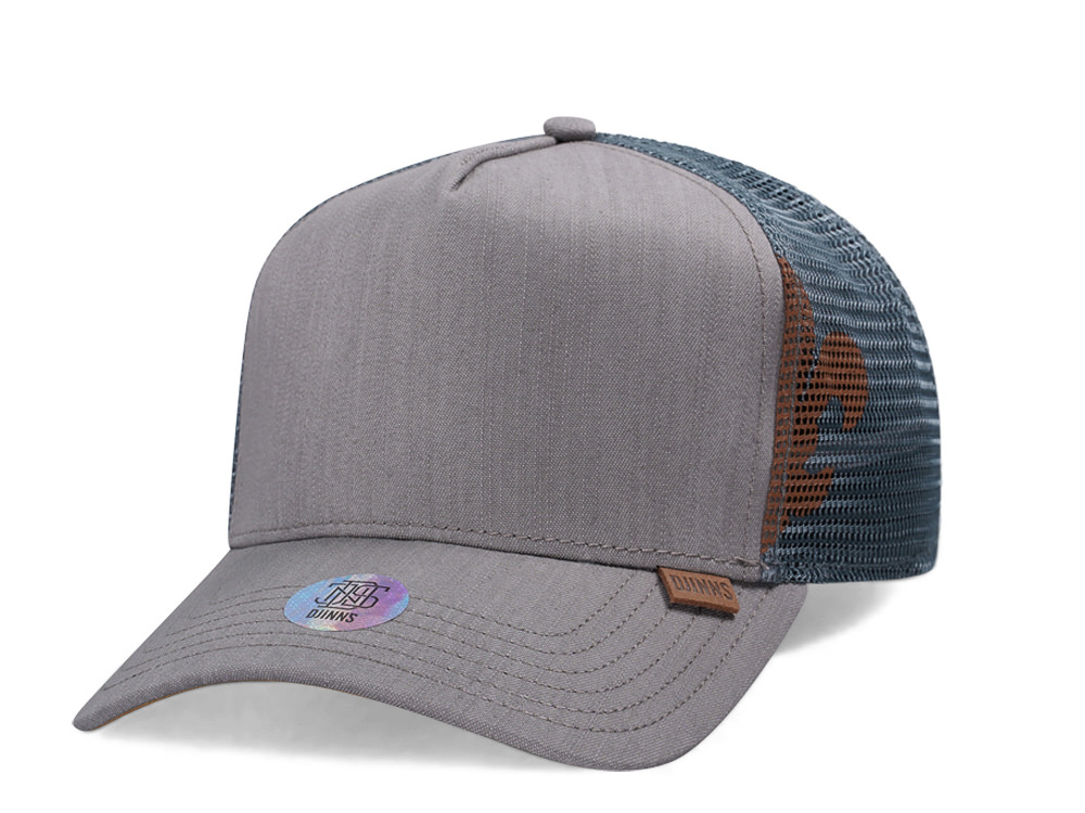 Djinns Linen Gray Trucker Snapback Cap