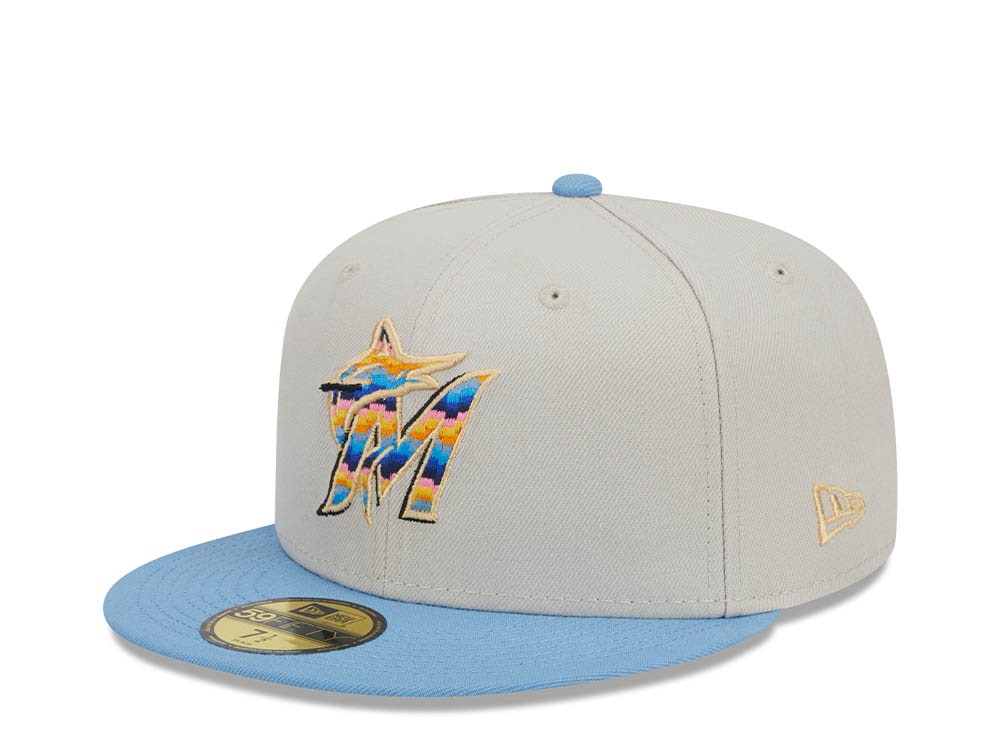 New Era Miami Marlins Beachfront Stone Two Tone Edition 59Fifty Fitted Cap