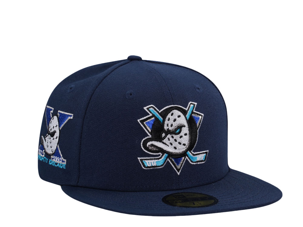 New Era Anaheim Ducks 10th Anniversary Ocean Metallic Prime Edition 59Fifty Fitted Cap