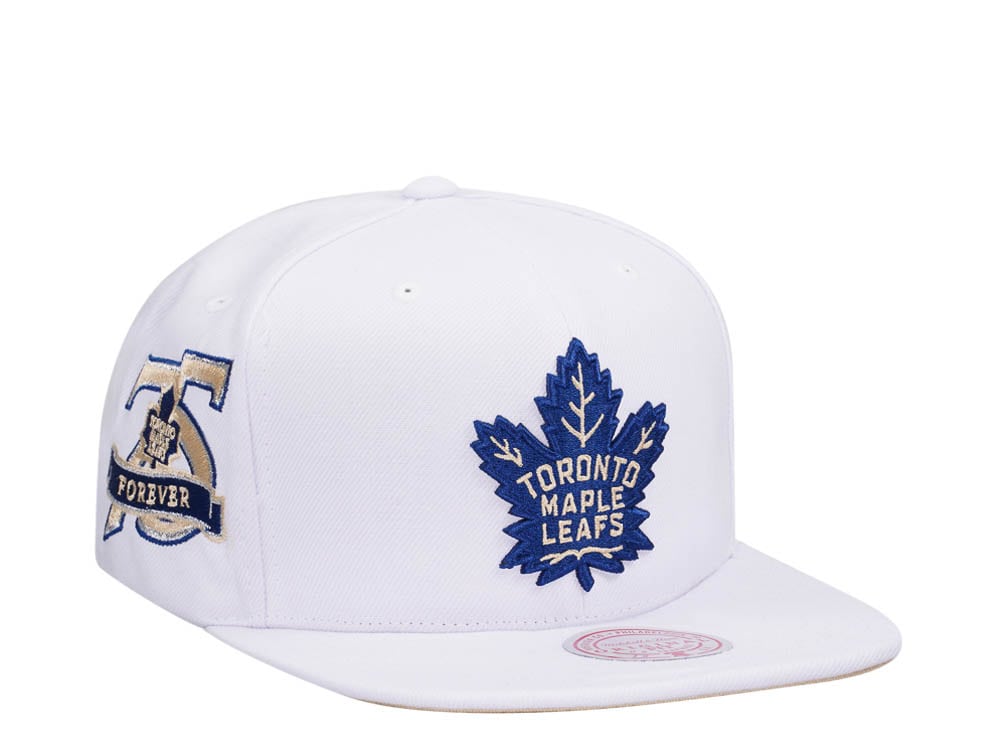 Mitchell & Ness Toronto Maple Leafs 75th Anniversary Winter White Snapback Cap