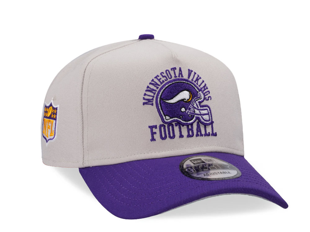 New Era Minnesota Vikings Stone Two Tone 9Forty A Frame Snapback Cap