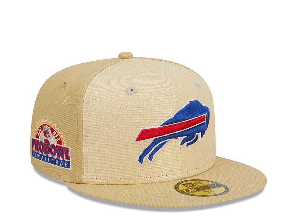 New Era Buffalo Bills Pro Bowl Hawaii 1988 Raffia Front Vegas Gold Edition 59Fifty Fitted Cap