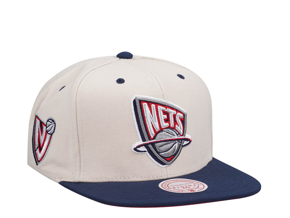 Mitchell & Ness New Jersey Nets Sail Off White Two Tone Snapback Cap