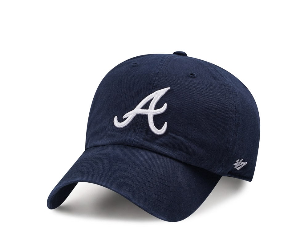 47Brand Atlanta Braves Navy Clean up Strapback Cap