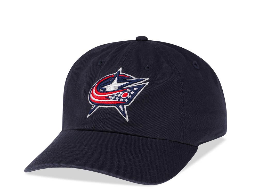 American Needle Columbus Blue Jackets Navy Vintage Casual Strapback Cap