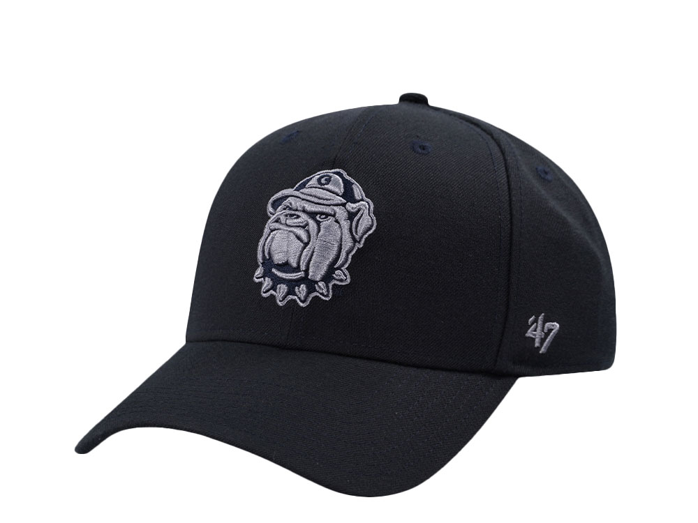 47Brand Georgetown Hoyas Navy Wool MVP Strapback Cap