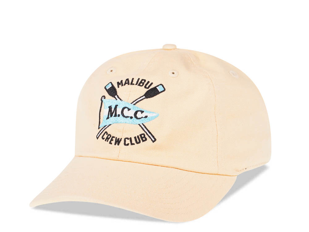 American Needle Malibu Crew Club Yellow Vintage Casual Strapback Cap