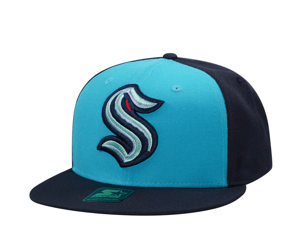 Starter Seattle Kraken Classic Logo Two Tone Snapback Hat