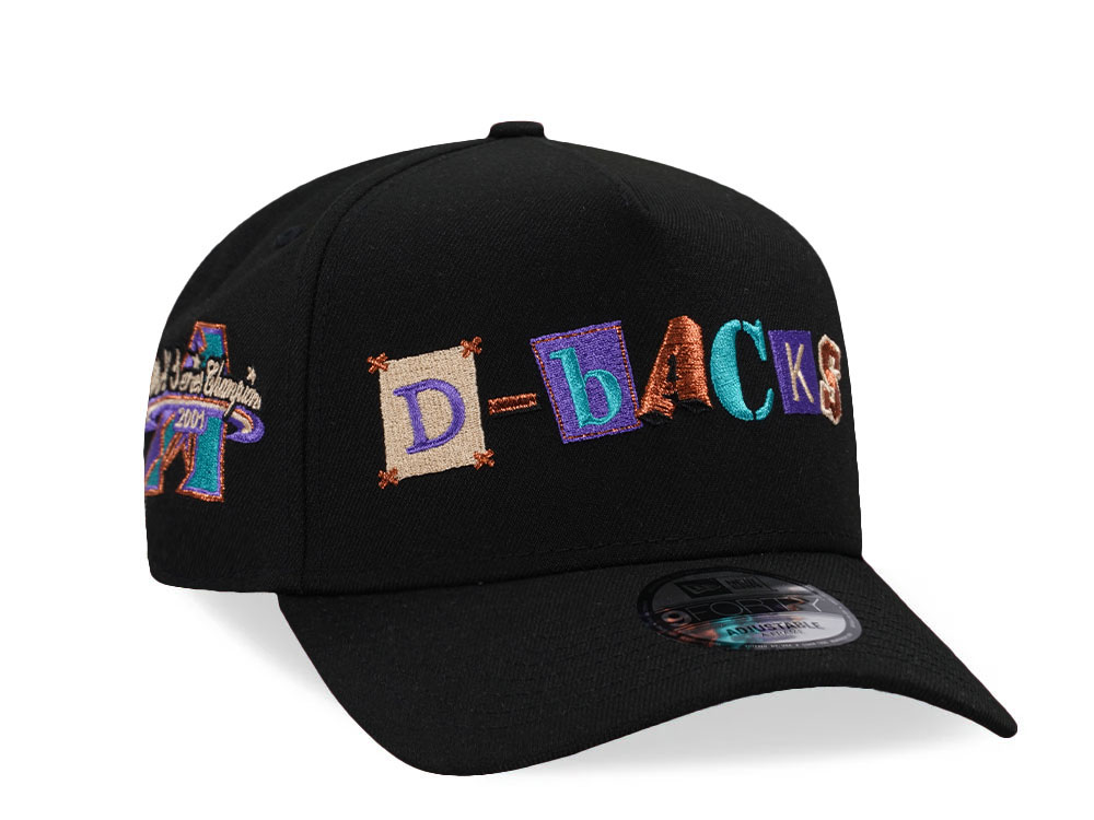 New Era Arizona Diamondbacks World Series Champions 2001 Script Edition 9Forty A Frame Snapback Cap