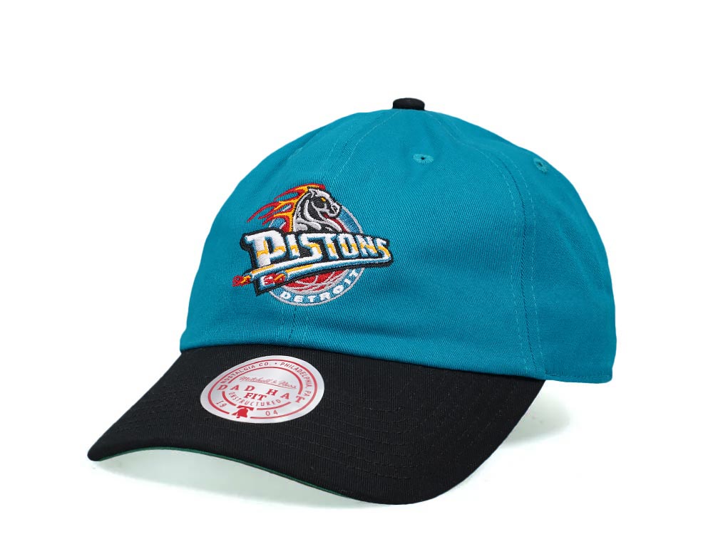 Mitchell & Ness Detroit Pistons Team Two Tone 2.0 Hardwood Classic Dad Strapback Cap