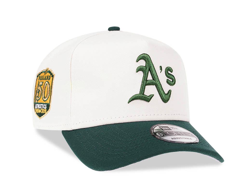 New Era Oakland Athletics 50th Anniversary Chrome Two Tone Edition 9Forty A Frame Snapback Cap