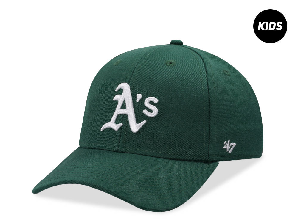 47Brand Oakland Athletics Green MVP Kids Strapback Cap