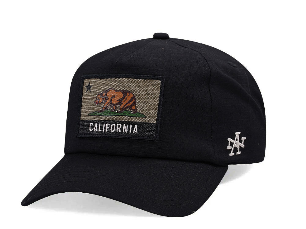 American Needle California Surplus Black Snapback Cap