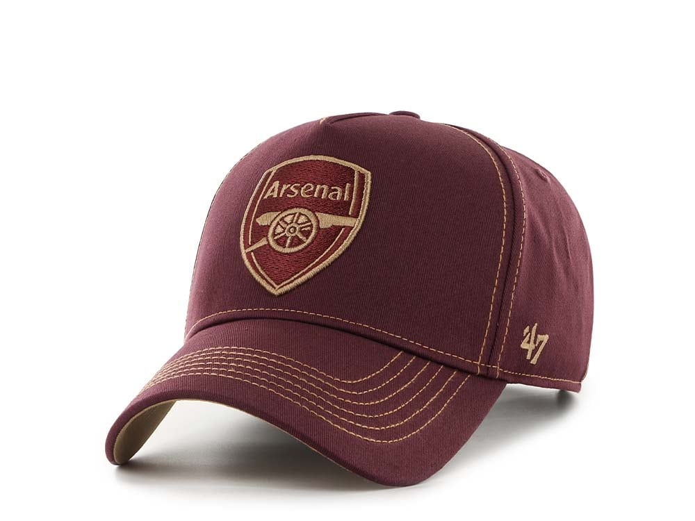 47Brand Arsenal FC Dark Maroon Contrast Stitch MVP Snapback Cap