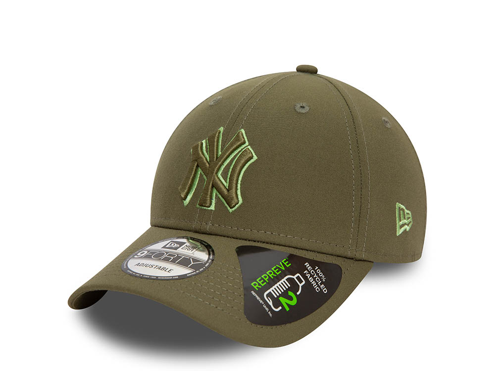 New Era New York Yankees Repreve Outine Olive 9Forty Strapback Cap