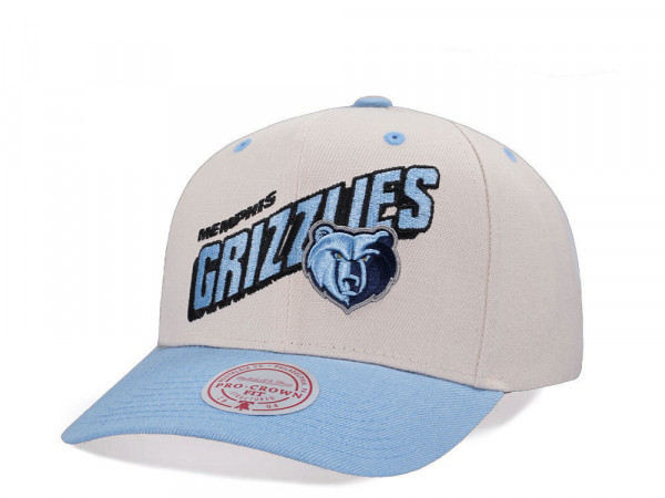 Mitchell & Ness Memphis Grizzlies Chrome Two Tone Pro Crown Fit Snapback Cap