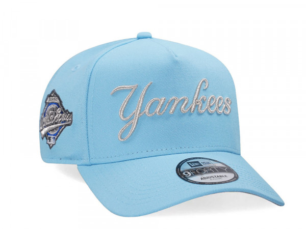 New Era New York Yankees World Series 1996 Sky Blue 9Forty A Frame Snapback Cap