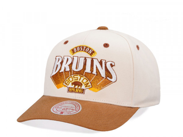 Mitchell & Ness Boston Bruins Horizon Two Tone Pro Crown Fit Snapback Cap