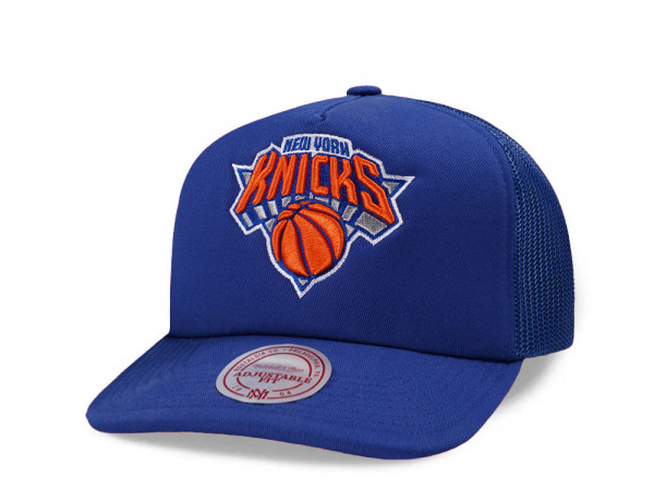 Mitchell & Ness New York Knicks Dark Blue Trucker Adjustable Fit Snapback Cap