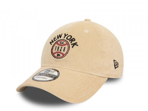 New Era Logo Cord Beige 9Twenty Strapback Cap