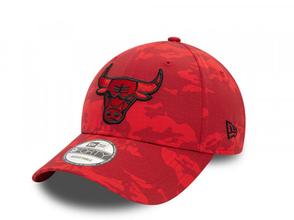 New Era Chicago Bulls Camo Red 9Forty Strapback Cap