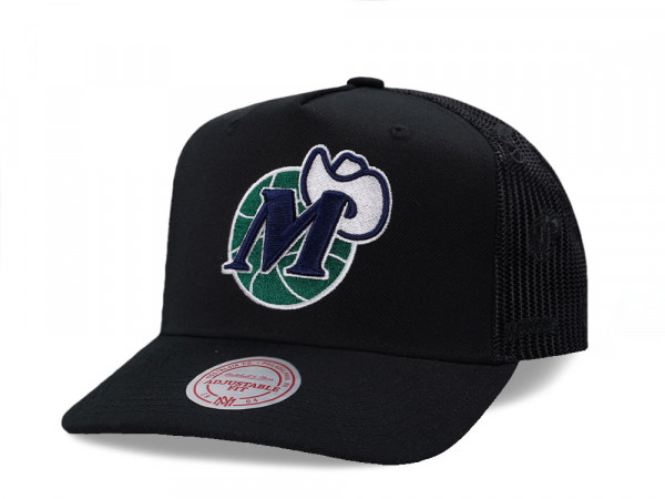 Mitchell & Ness Dallas Mavericks Black Monogram Trucker Edition Snapback Cap