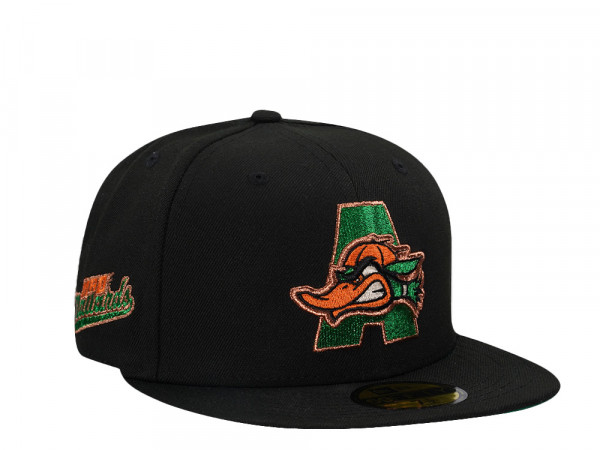 New Era Arkansas Mad Mallards Black Metallic Edition 59Fifty Fitted Cap