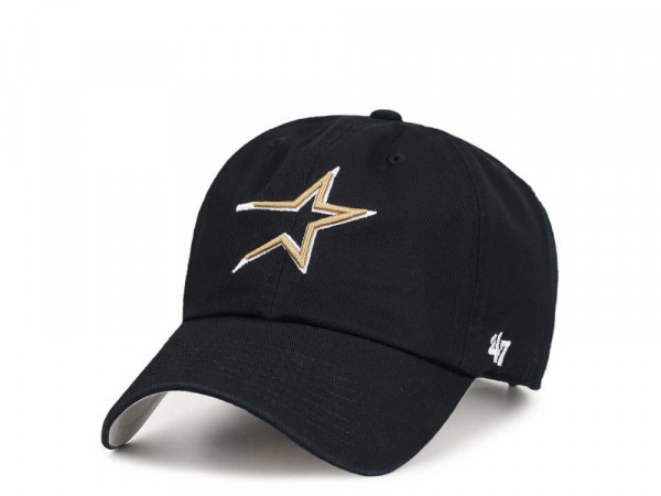 47Brand Houston Astros Cooperstown Black Ballpark Clean up Strapback Cap