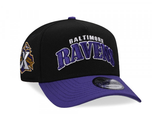 New Era Baltimore Ravens Black Two Tone 9Forty A Frame Snapback Cap