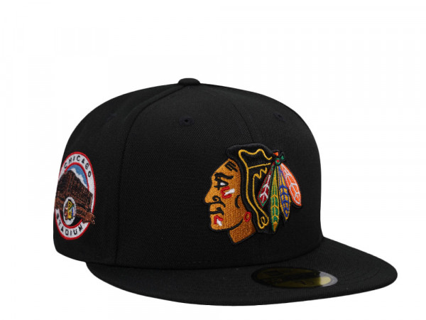 New Era Chicago Blackhawks Stadium Anniversary Black Prime Edition 59Fiftys Fitted Cap