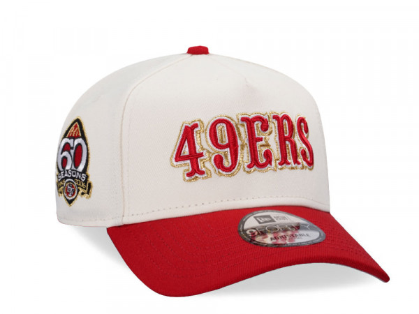 New Era San Francisco 49ers 60 Seasons Chrome Two Tone 9Forty A Frame Snapback Cap