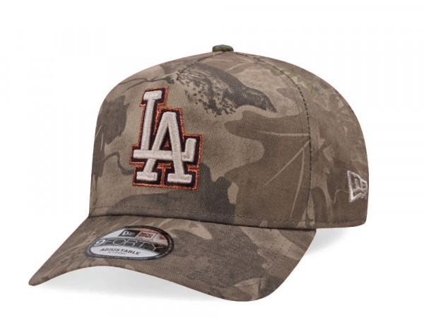 New Era Los Angeles Dodgers Leaf Camo Copper 9Forty A Frame Snapback Cap